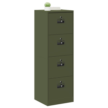 vidaXL File Cabinet Olive Green 45.5 x 42 x 139 cm Cold-Rolled Steel