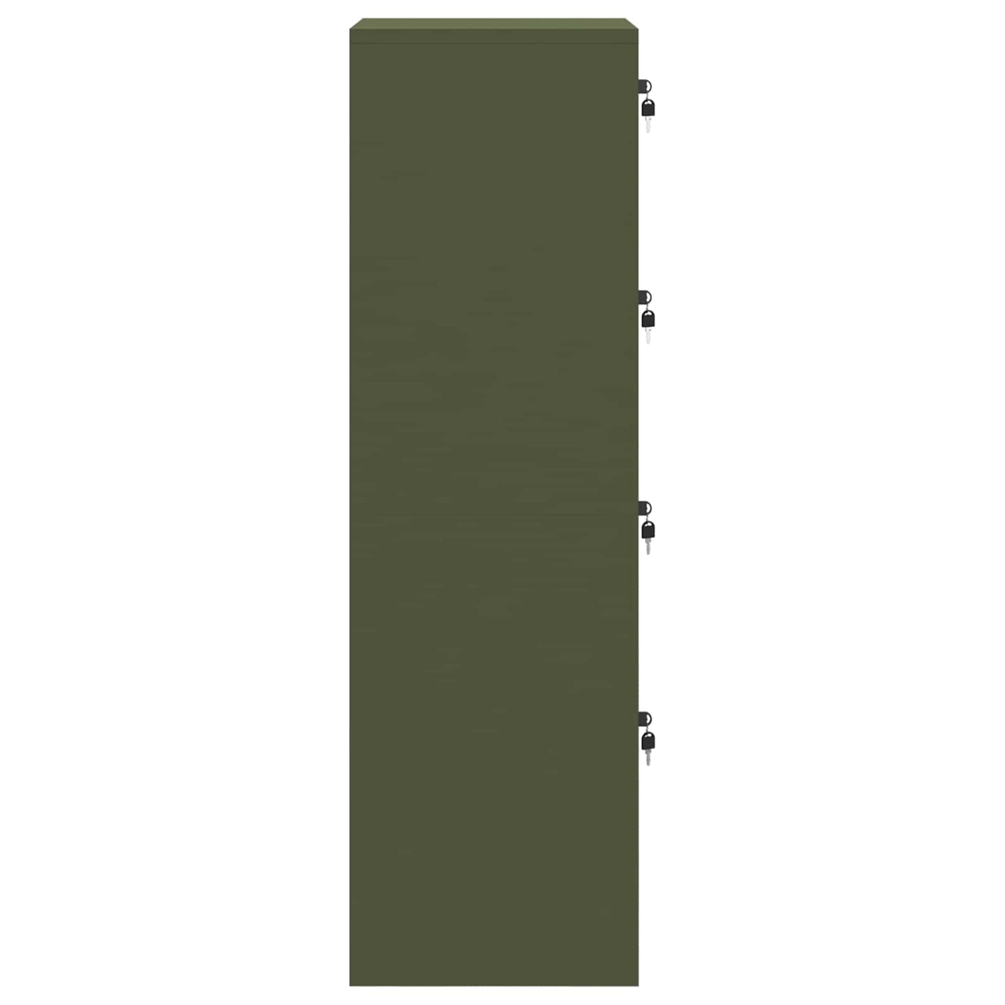 vidaXL File Cabinet Olive Green 45.5 x 42 x 139 cm Cold-Rolled Steel