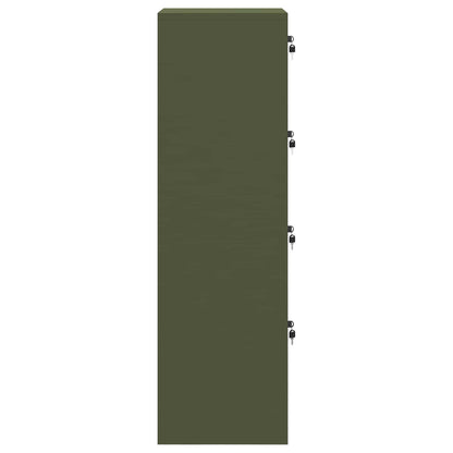 vidaXL File Cabinet Olive Green 45.5 x 42 x 139 cm Cold-Rolled Steel