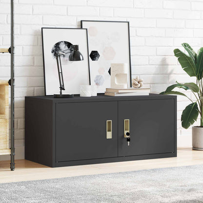 vidaXL Storage Cabinet Black 90 x 40 x 40 cm Steel