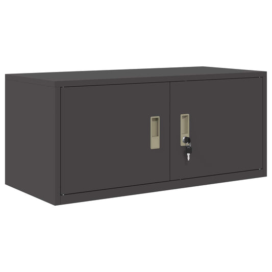vidaXL Storage Cabinet Black 90 x 40 x 40 cm Steel