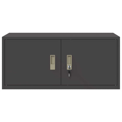 vidaXL Storage Cabinet Black 90 x 40 x 40 cm Steel