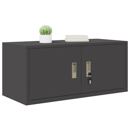 vidaXL Storage Cabinet Black 90 x 40 x 40 cm Steel