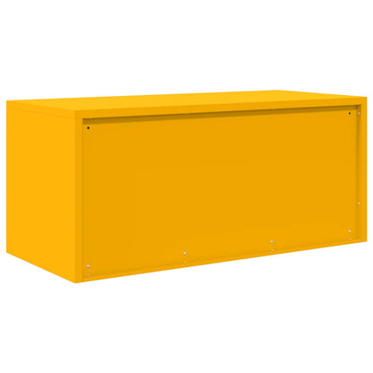vidaXL Storage Cabinet Mustard Yellow 90 x 40 x 40 cm Steel