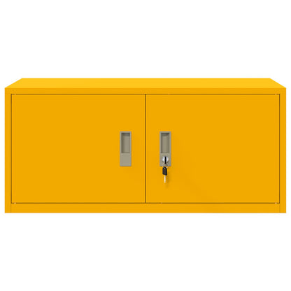 vidaXL Storage Cabinet Mustard Yellow 90 x 40 x 40 cm Steel