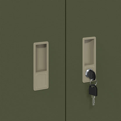 vidaXL Storage Cabinet Olive Green 90 x 40 x 40 cm Steel