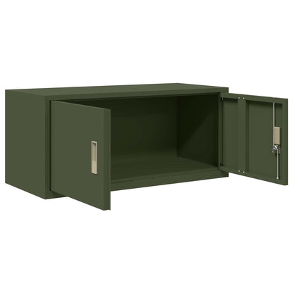 vidaXL Storage Cabinet Olive Green 90 x 40 x 40 cm Steel