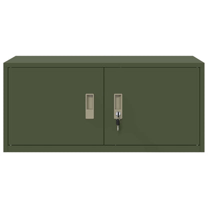 vidaXL Storage Cabinet Olive Green 90 x 40 x 40 cm Steel