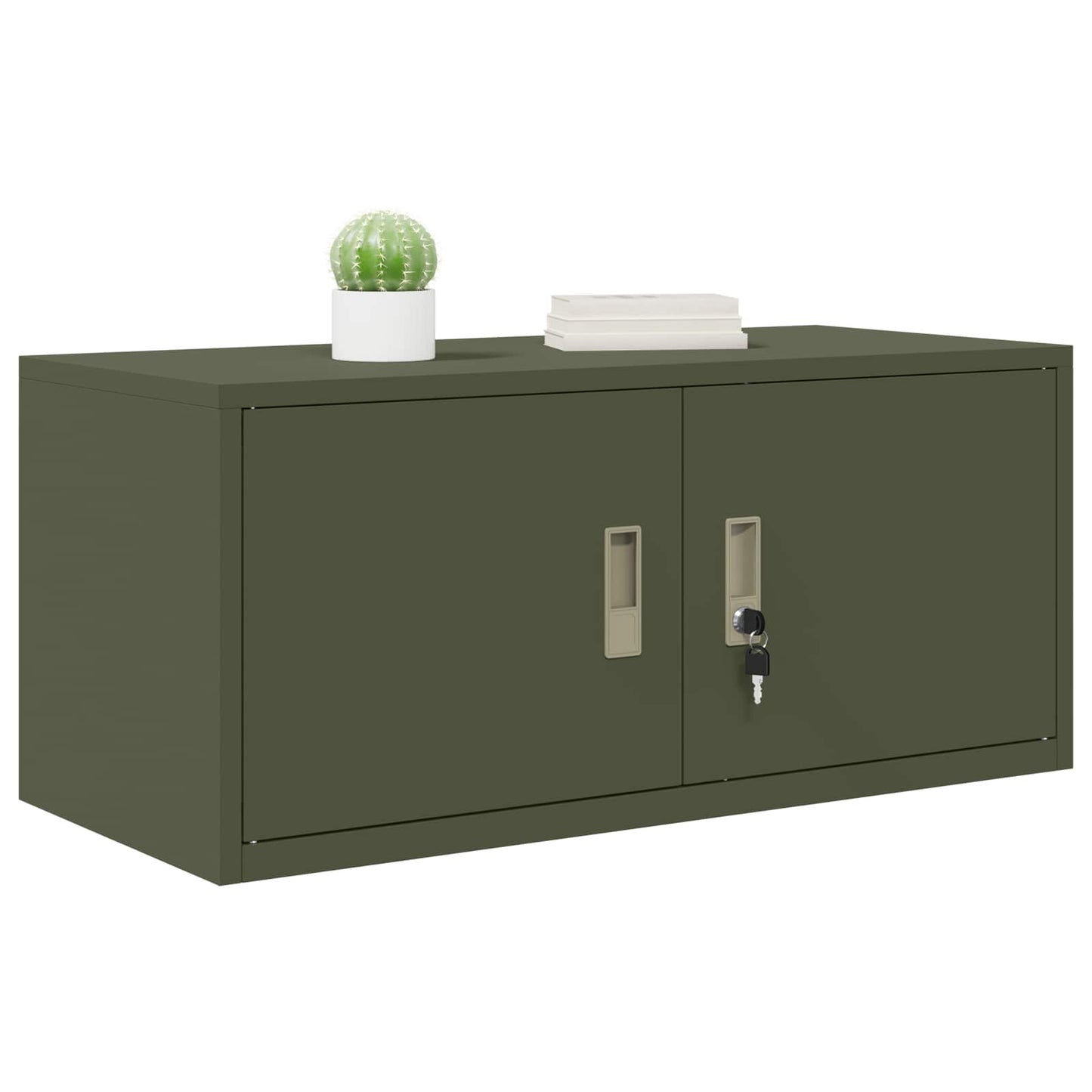 vidaXL Storage Cabinet Olive Green 90 x 40 x 40 cm Steel