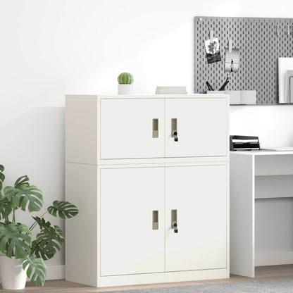 vidaXL Storage Cabinet White 90 x 40 x 40 cm Steel