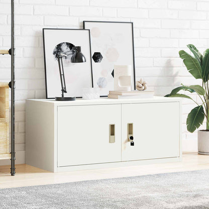 vidaXL Storage Cabinet White 90 x 40 x 40 cm Steel