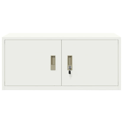 vidaXL Storage Cabinet White 90 x 40 x 40 cm Steel