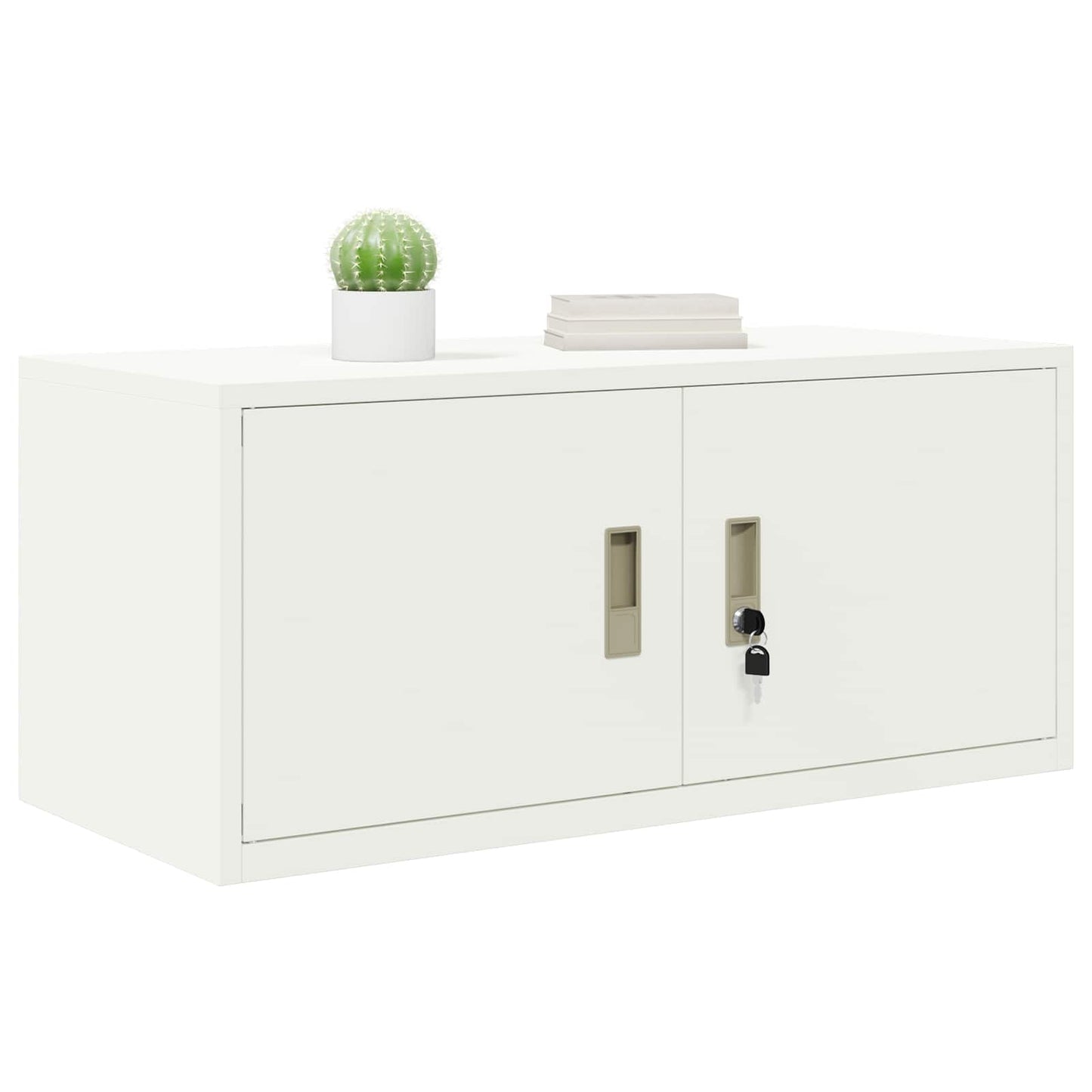 vidaXL Storage Cabinet White 90 x 40 x 40 cm Steel
