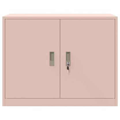 vidaXL Storage Cabinet Pink 90 x 40 x 70 cm Steel