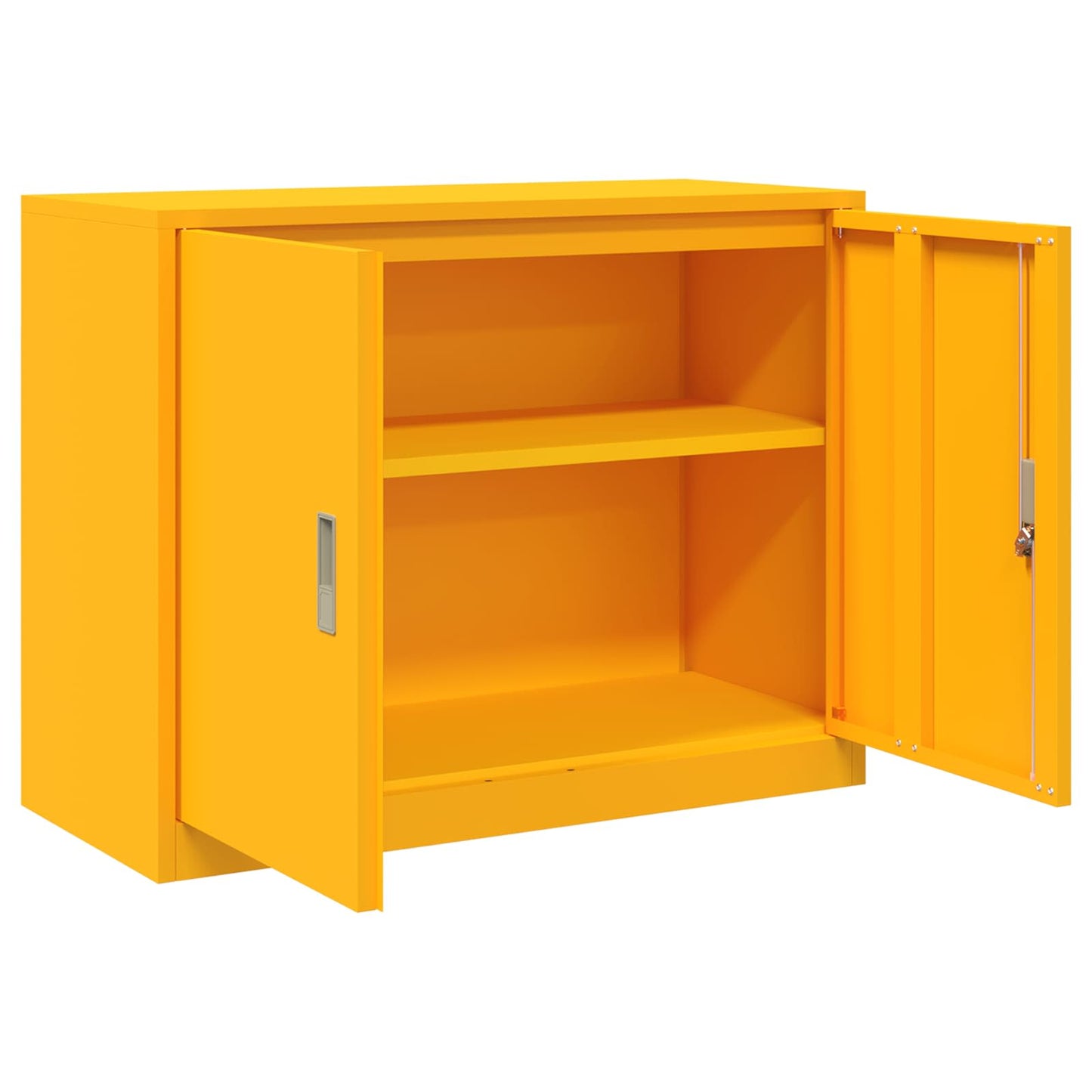 vidaXL Storage Cabinet Mustard Yellow 90 x 40 x 70 cm Steel