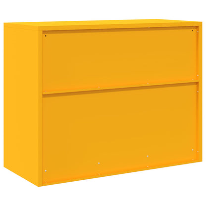 vidaXL Storage Cabinet Mustard Yellow 90 x 40 x 70 cm Steel