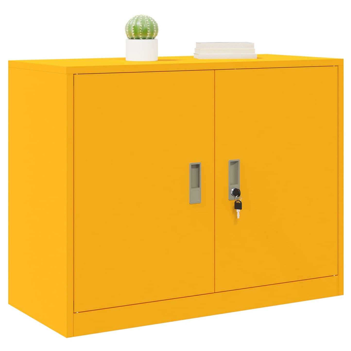 vidaXL Storage Cabinet Mustard Yellow 90 x 40 x 70 cm Steel