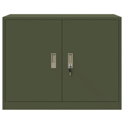 vidaXL Storage Cabinet Olive Green 90 x 40 x 70 cm Steel