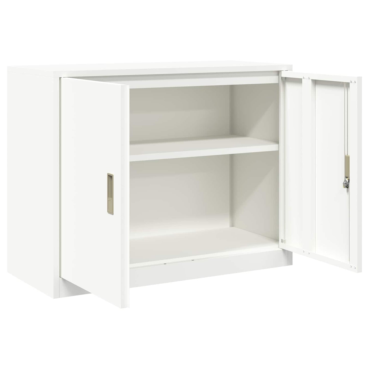 vidaXL Storage Cabinet White 90 x 40 x 70 cm Steel