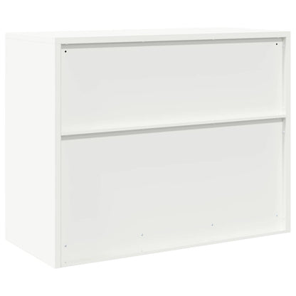 vidaXL Storage Cabinet White 90 x 40 x 70 cm Steel