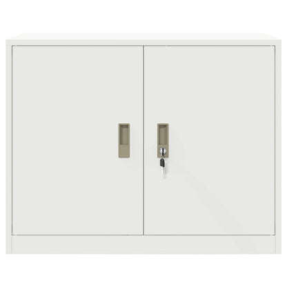 vidaXL Storage Cabinet White 90 x 40 x 70 cm Steel