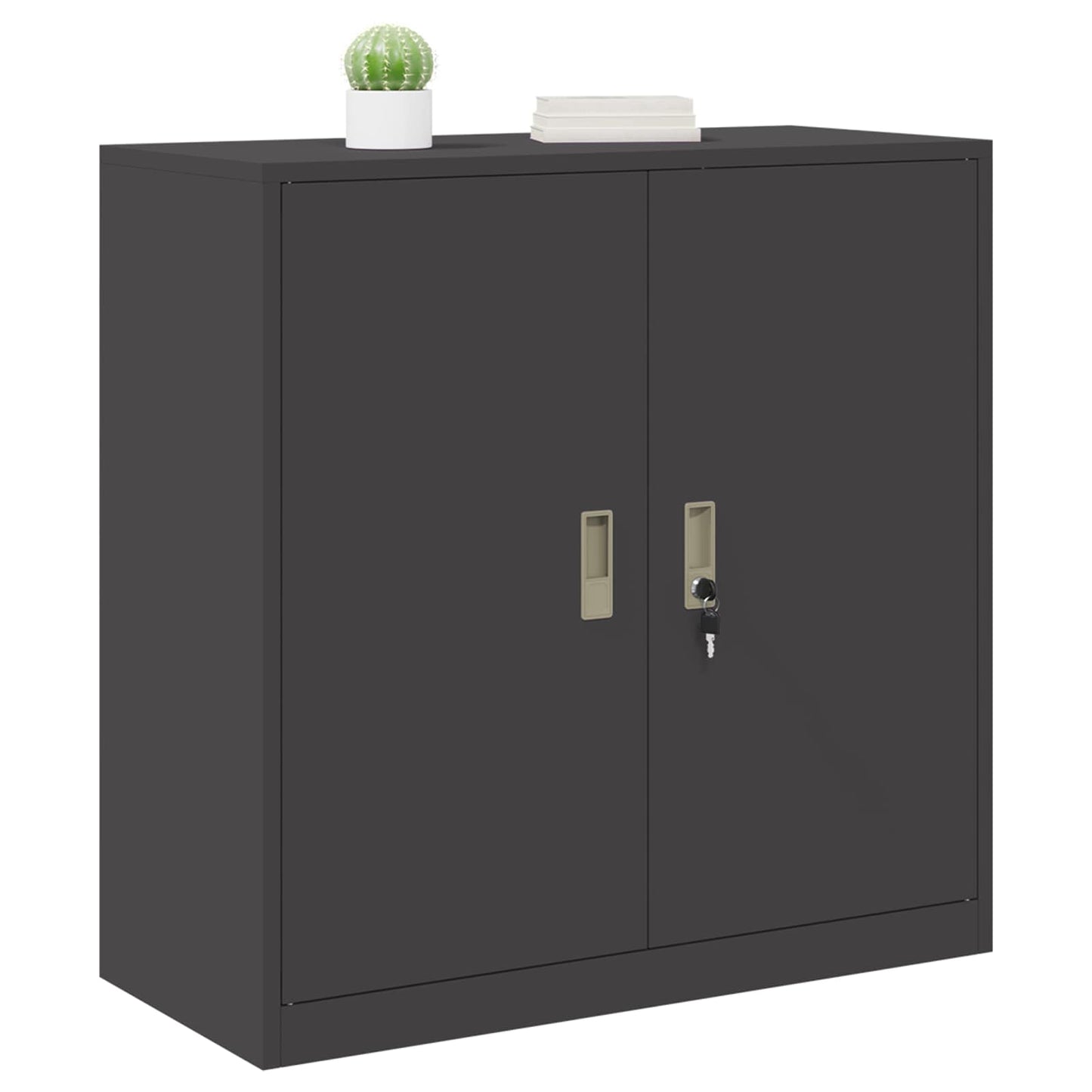 vidaXL Storage Cabinet Black 90 x 40 x 90 cm Steel