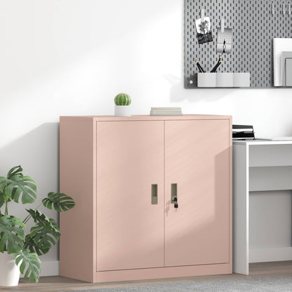 vidaXL Storage Cabinet Pink 90 x 40 x 90 cm Steel