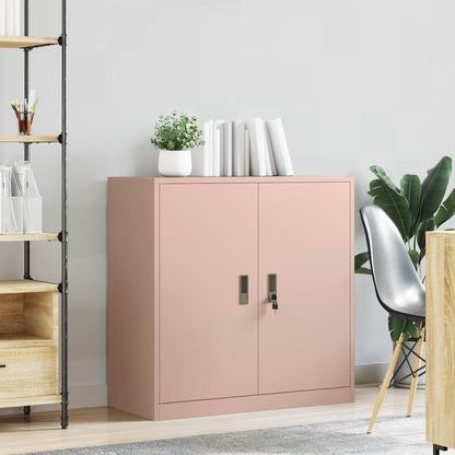 vidaXL Storage Cabinet Pink 90 x 40 x 90 cm Steel