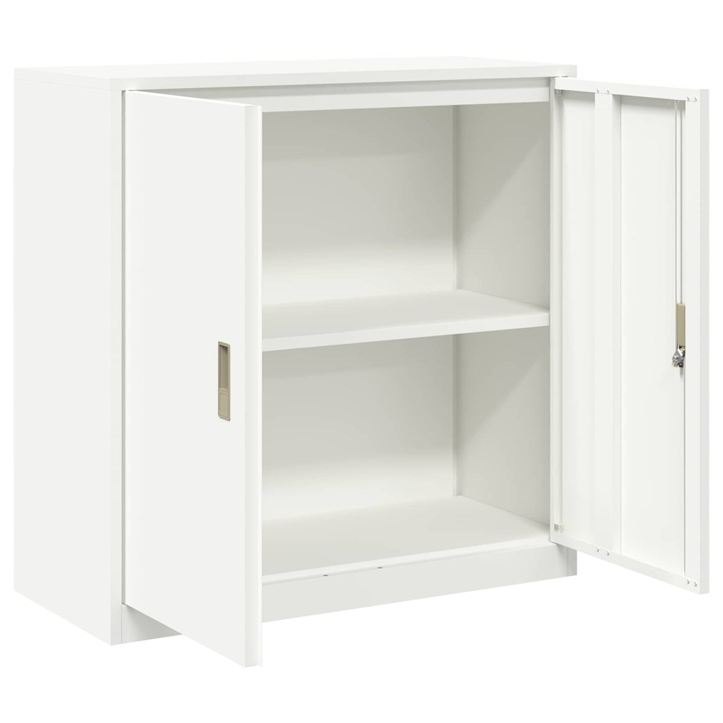 vidaXL Storage Cabinet White 90 x 40 x 90 cm Steel