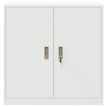 vidaXL Storage Cabinet White 90 x 40 x 90 cm Steel