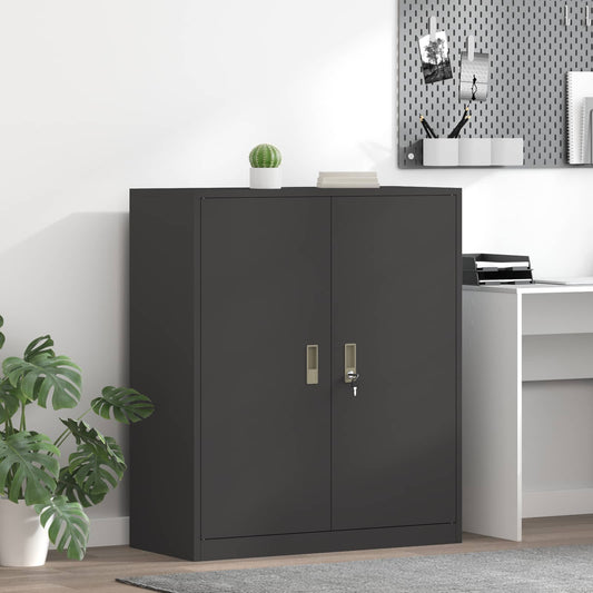 vidaXL Storage Cabinet Black 90 x 40 x 105 cm Steel