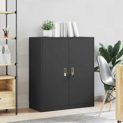 vidaXL Storage Cabinet Black 90 x 40 x 105 cm Steel