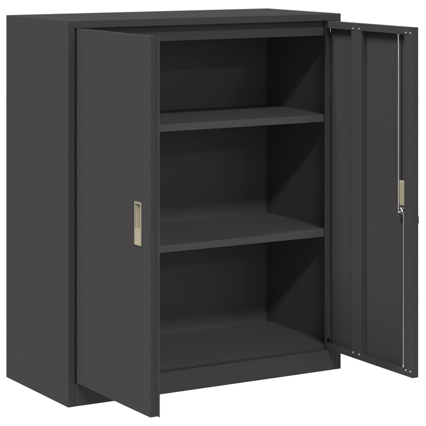 vidaXL Storage Cabinet Black 90 x 40 x 105 cm Steel