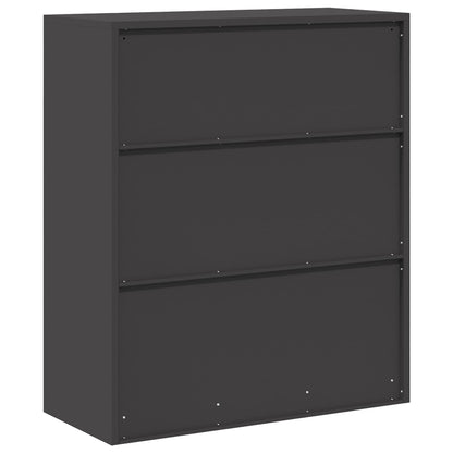 vidaXL Storage Cabinet Black 90 x 40 x 105 cm Steel