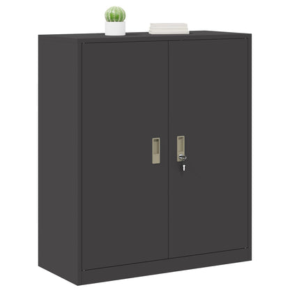 vidaXL Storage Cabinet Black 90 x 40 x 105 cm Steel