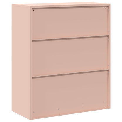 vidaXL Storage Cabinet Pink 90 x 40 x 105 cm Steel