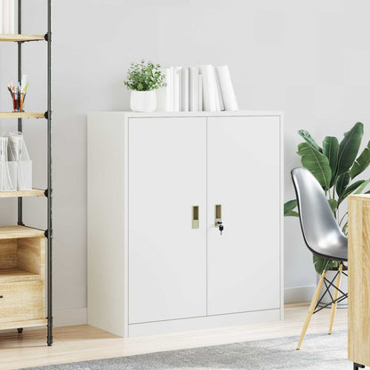 vidaXL Storage Cabinet White 90 x 40 x 105 cm Steel