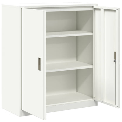 vidaXL Storage Cabinet White 90 x 40 x 105 cm Steel