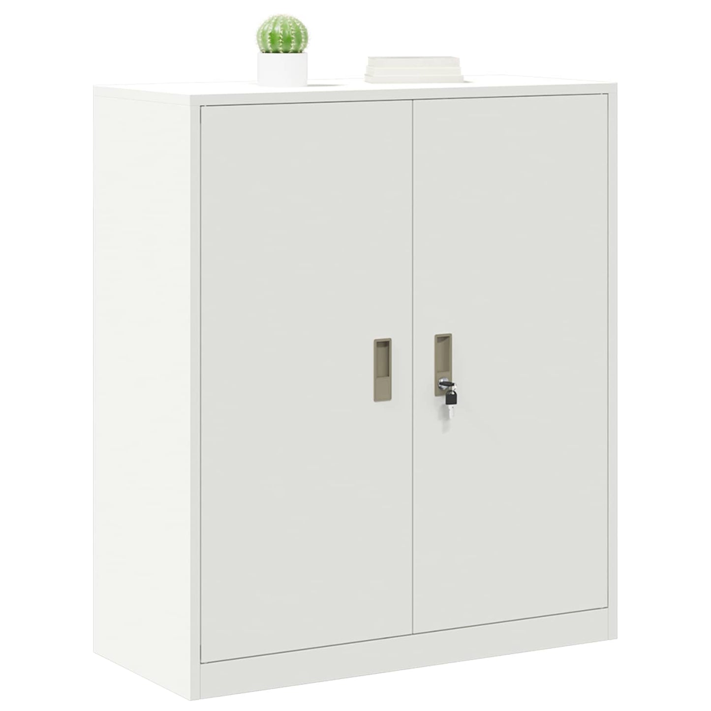 vidaXL Storage Cabinet White 90 x 40 x 105 cm Steel