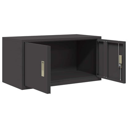 vidaXL Storage Cabinet Black 80 x 40 x 40 cm Cold-Rolled Steel