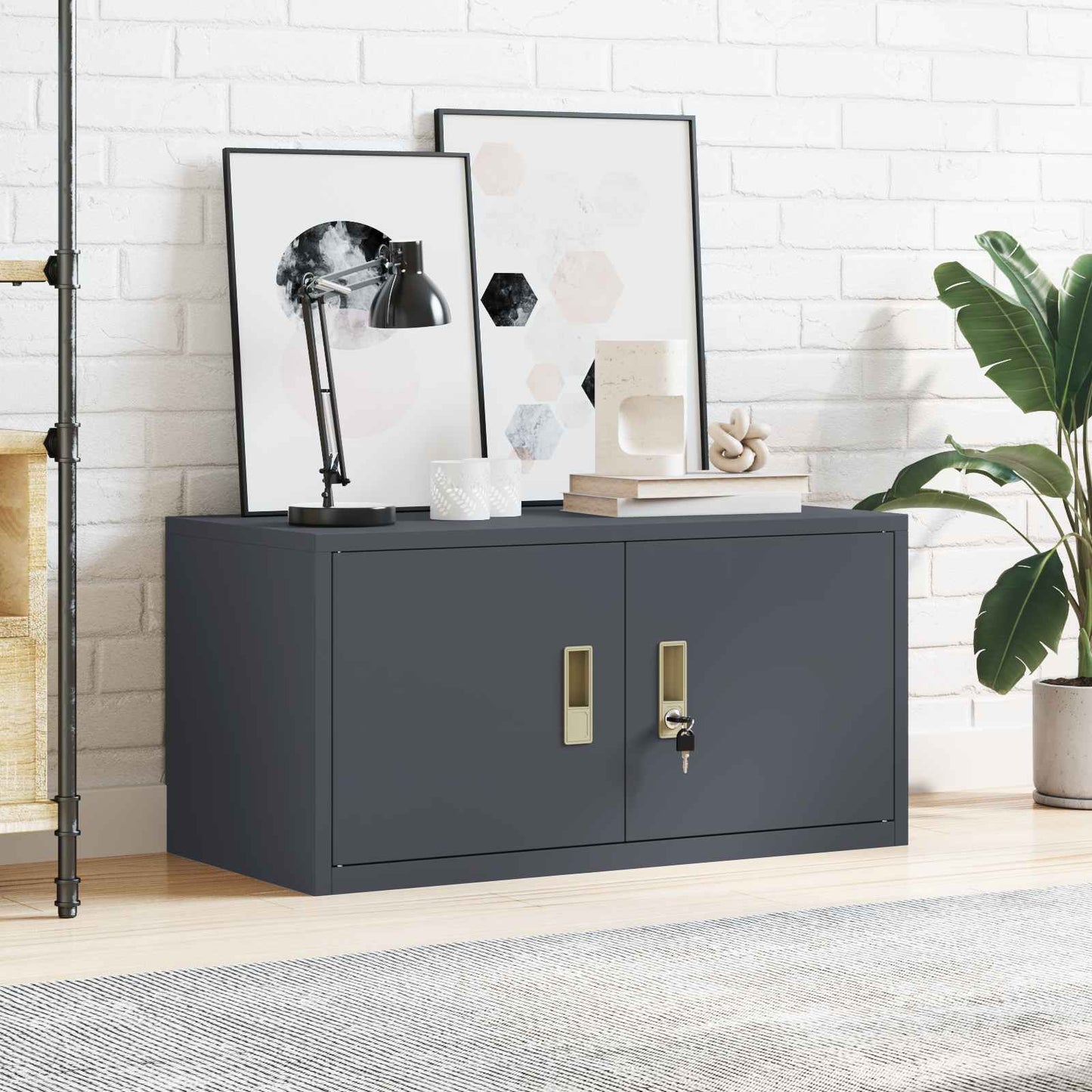 vidaXL Storage Cabinet Anthracite 80 x 40 x 40 cm Steel