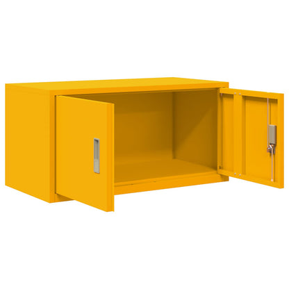 vidaXL Storage Cabinet Mustard Yellow 80 x 40 x 40 cm Steel