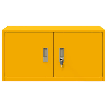 vidaXL Storage Cabinet Mustard Yellow 80 x 40 x 40 cm Steel