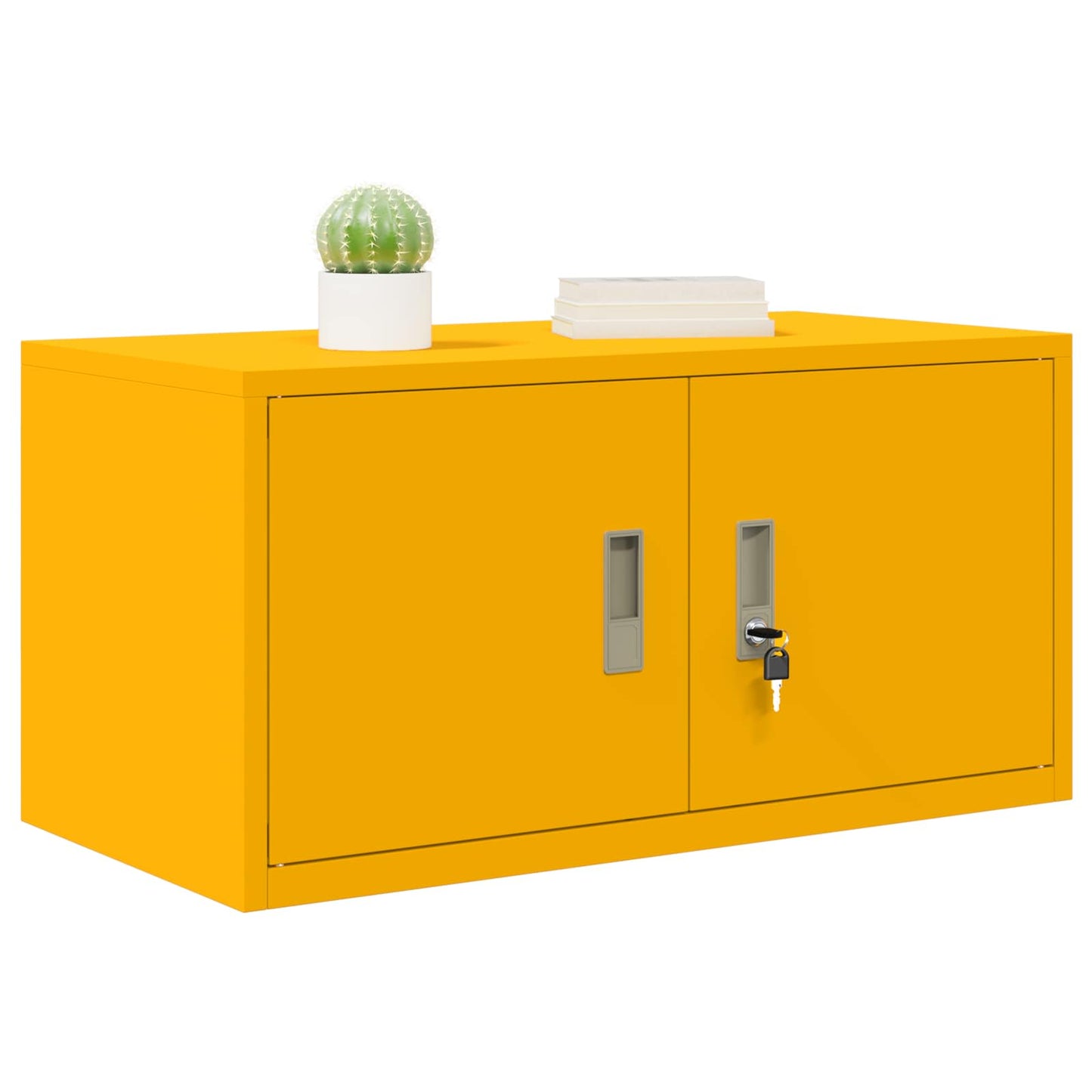 vidaXL Storage Cabinet Mustard Yellow 80 x 40 x 40 cm Steel