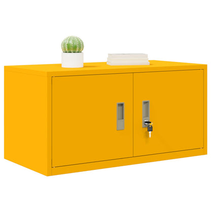 vidaXL Storage Cabinet Mustard Yellow 80 x 40 x 40 cm Steel