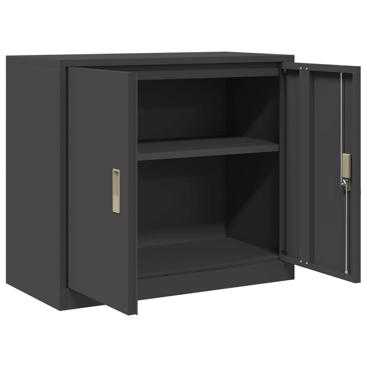 vidaXL Storage Cabinet Black 80 x 40 x 70 cm Steel