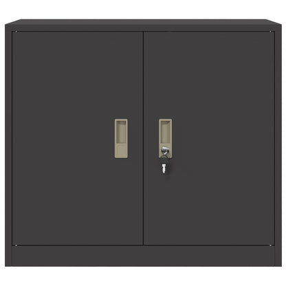 vidaXL Storage Cabinet Black 80 x 40 x 70 cm Steel