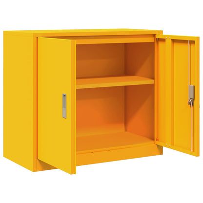 vidaXL Storage Cabinet Mustard Yellow 80 x 40 x 70 cm Steel