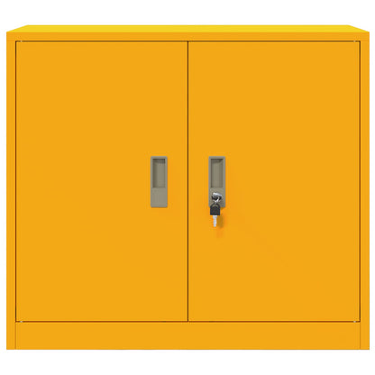 vidaXL Storage Cabinet Mustard Yellow 80 x 40 x 70 cm Steel