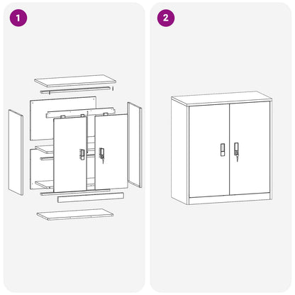 vidaXL Storage Cabinet Pink 80 x 40 x 90 cm Steel
